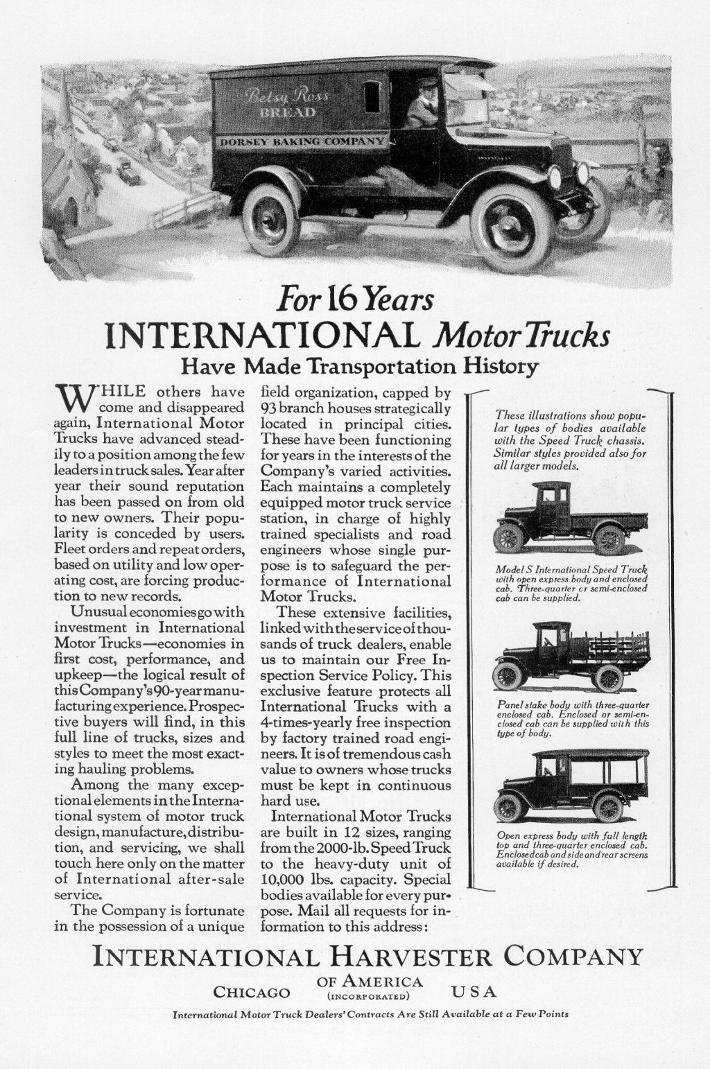 1923 International Auto Advertising